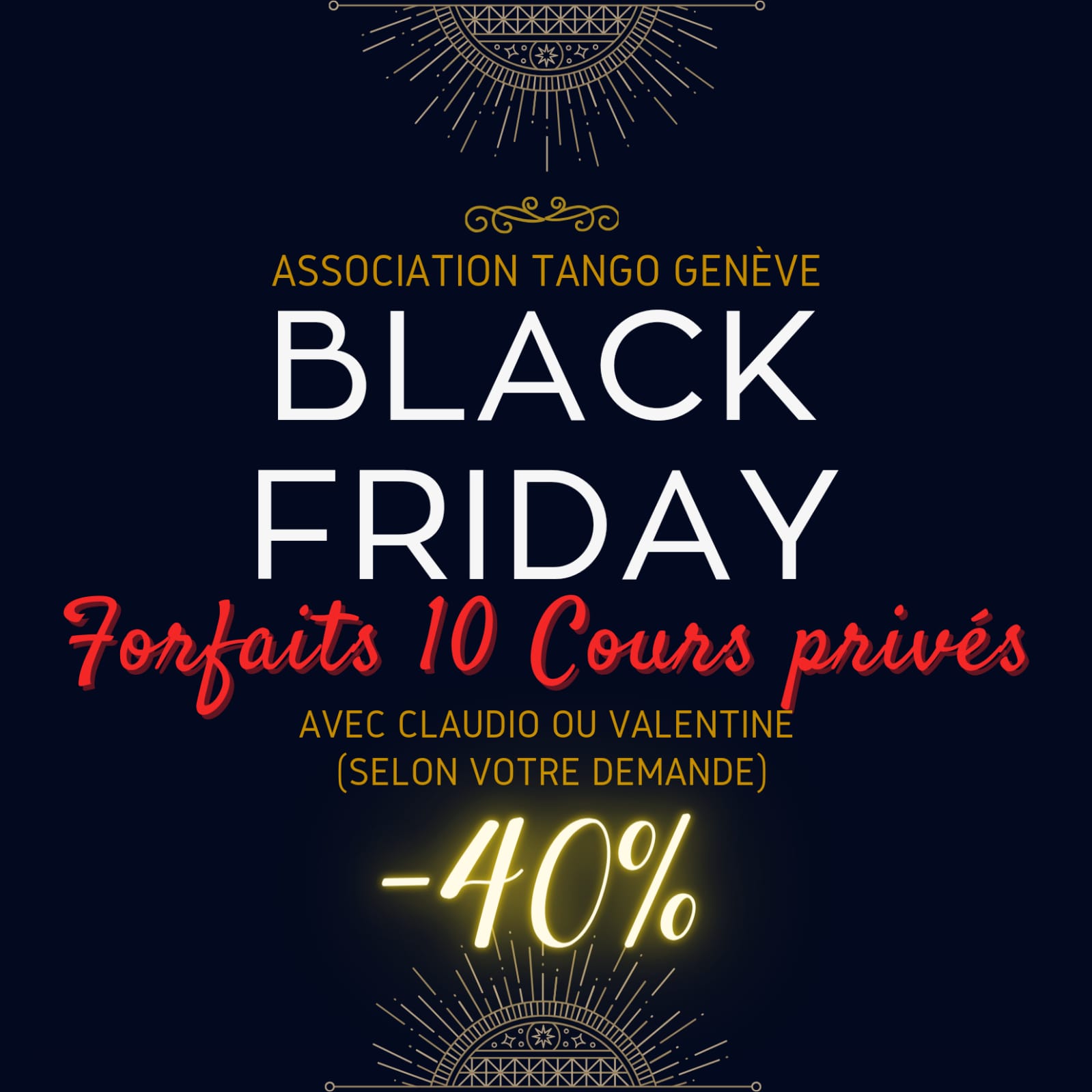 Black Friday forfait 10 cours privs