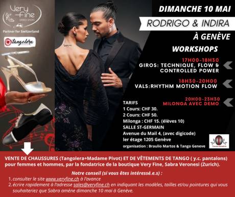 Dimanche 10 mai / Cours &amp; Show avec Indira &amp; Rodrigo