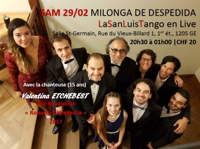 Milonga spéciale du 29 février 2020 - MUSIQUE LIVE