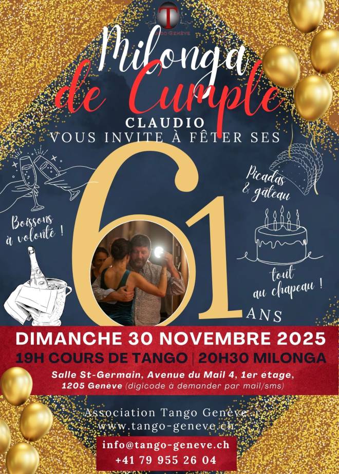 Dimanche 30 novembre 2025 / Milong&#039;anniversaire de Claudio