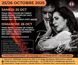 Samedi 25 &amp; Dimanche 26 octobre 2025 / Stage &amp; Milongas avec les Maestros des Maestros